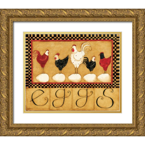 Lost Of Eggs Gold Ornate Wood Framed Art Print with Double Matting by DiPaolo, Dan
