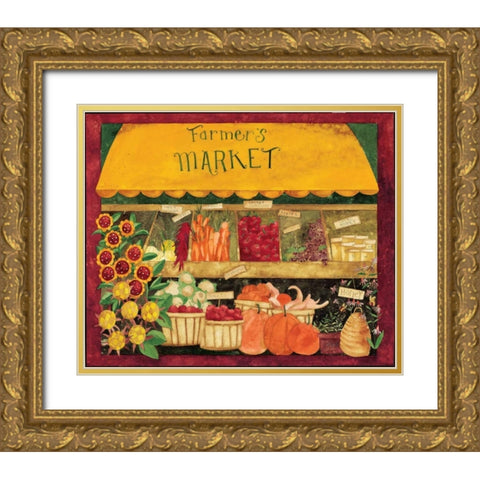 Market Gold Ornate Wood Framed Art Print with Double Matting by DiPaolo, Dan