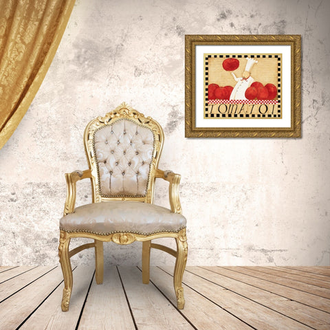 Tomatoes Gold Ornate Wood Framed Art Print with Double Matting by DiPaolo, Dan