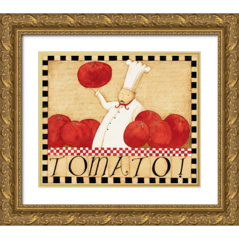 Tomatoes Gold Ornate Wood Framed Art Print with Double Matting by DiPaolo, Dan