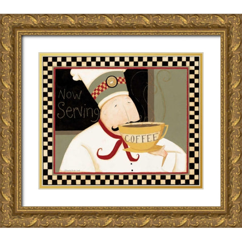 Coffee Gold Ornate Wood Framed Art Print with Double Matting by DiPaolo, Dan