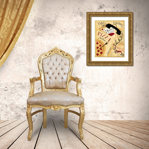 Order In Gold Ornate Wood Framed Art Print with Double Matting by DiPaolo, Dan