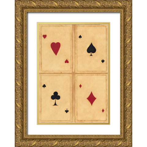 Aces Gold Ornate Wood Framed Art Print with Double Matting by DiPaolo, Dan