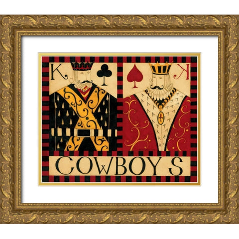 Cowboys Gold Ornate Wood Framed Art Print with Double Matting by DiPaolo, Dan