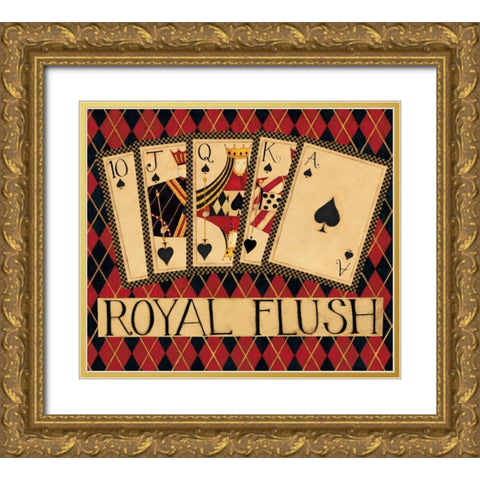 Royal Flush Gold Ornate Wood Framed Art Print with Double Matting by DiPaolo, Dan