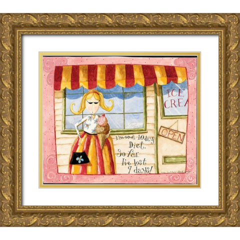 A Day Out Gold Ornate Wood Framed Art Print with Double Matting by DiPaolo, Dan