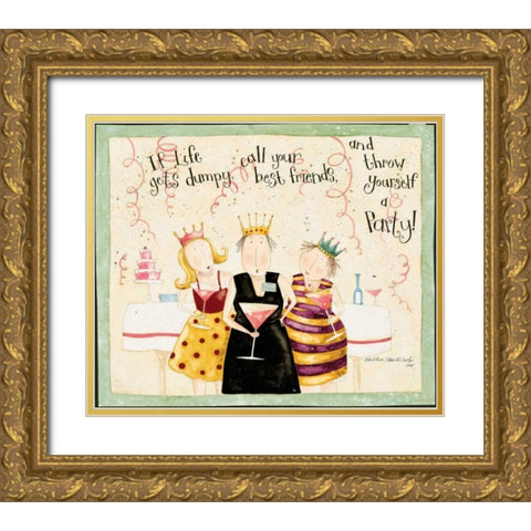 Look At Us Gold Ornate Wood Framed Art Print with Double Matting by DiPaolo, Dan