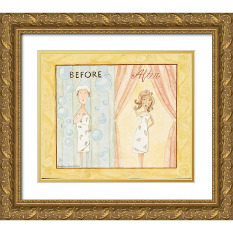 Now And Then Gold Ornate Wood Framed Art Print with Double Matting by DiPaolo, Dan