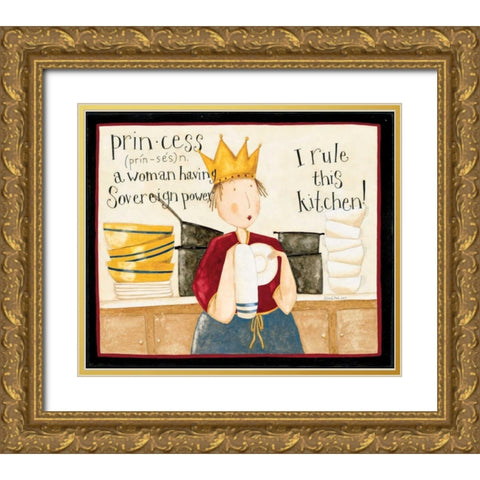 Princess Gold Ornate Wood Framed Art Print with Double Matting by DiPaolo, Dan