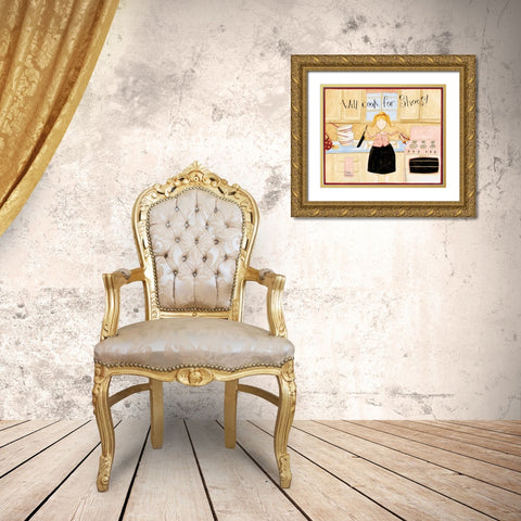 Addiction Gold Ornate Wood Framed Art Print with Double Matting by DiPaolo, Dan