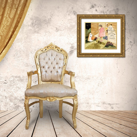 Sorry Gold Ornate Wood Framed Art Print with Double Matting by DiPaolo, Dan