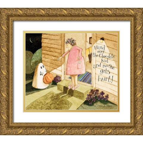 Sorry Gold Ornate Wood Framed Art Print with Double Matting by DiPaolo, Dan