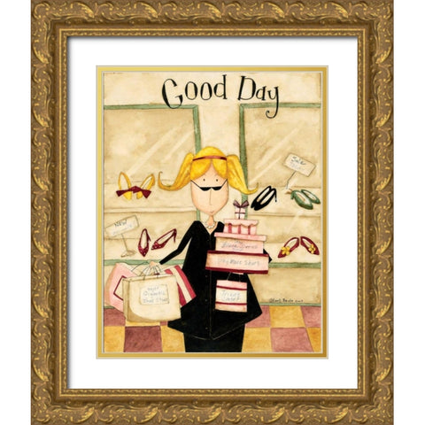Good Day Gold Ornate Wood Framed Art Print with Double Matting by DiPaolo, Dan