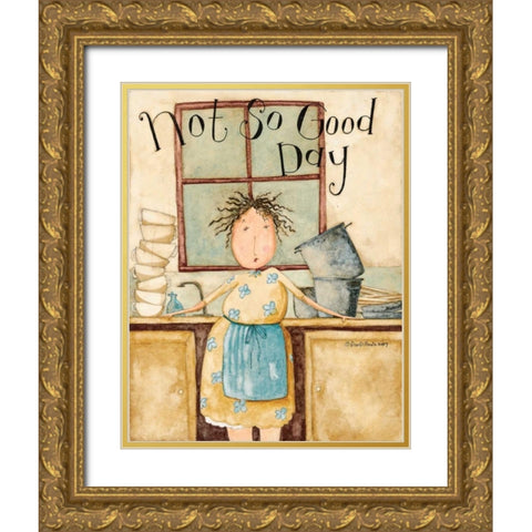 Not So Good Day Gold Ornate Wood Framed Art Print with Double Matting by DiPaolo, Dan