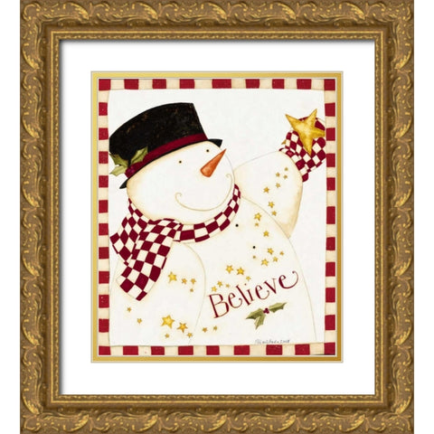 Snow Gold Ornate Wood Framed Art Print with Double Matting by DiPaolo, Dan