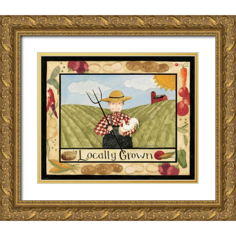 Locally Grown Gold Ornate Wood Framed Art Print with Double Matting by DiPaolo, Dan