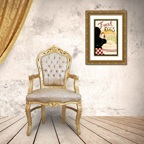 Fresh Eggs Gold Ornate Wood Framed Art Print with Double Matting by DiPaolo, Dan