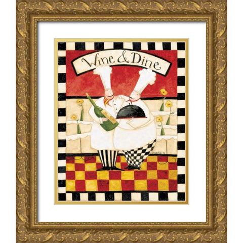 Wine And Dine Gold Ornate Wood Framed Art Print with Double Matting by DiPaolo, Dan
