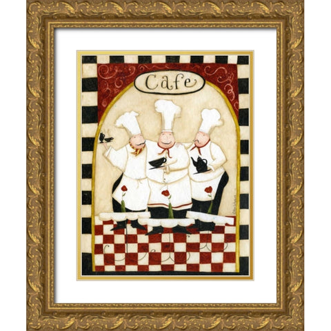 Cafe Gold Ornate Wood Framed Art Print with Double Matting by DiPaolo, Dan