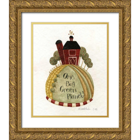Green Planet Gold Ornate Wood Framed Art Print with Double Matting by DiPaolo, Dan