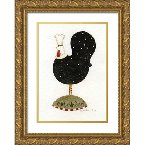 Veggie Soup Gold Ornate Wood Framed Art Print with Double Matting by DiPaolo, Dan