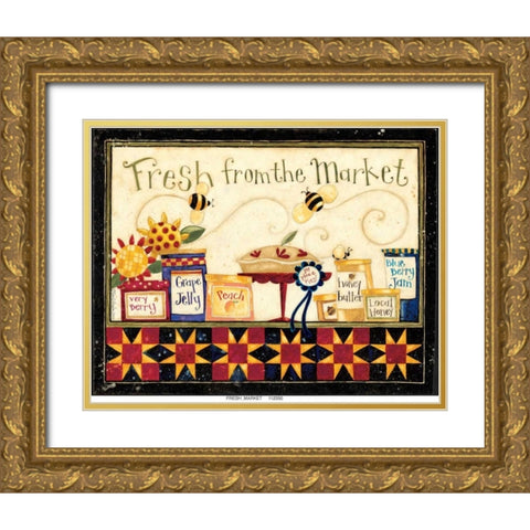 Fresh Market Gold Ornate Wood Framed Art Print with Double Matting by DiPaolo, Dan