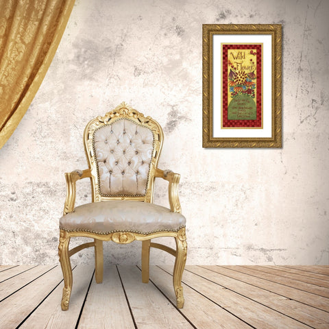 Flowers Gold Ornate Wood Framed Art Print with Double Matting by DiPaolo, Dan