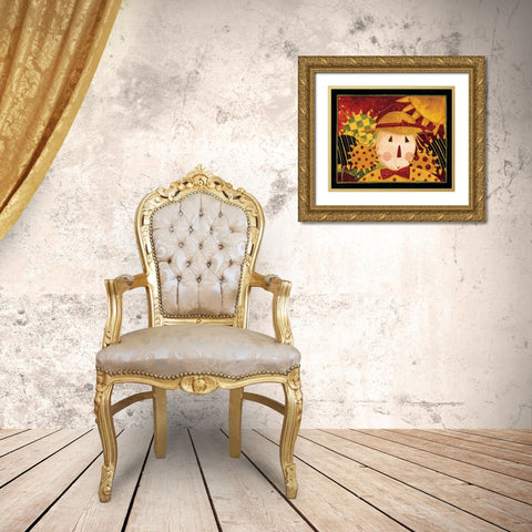 Scarecrow Gold Ornate Wood Framed Art Print with Double Matting by DiPaolo, Dan