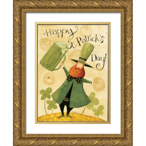 Green Gold Ornate Wood Framed Art Print with Double Matting by DiPaolo, Dan