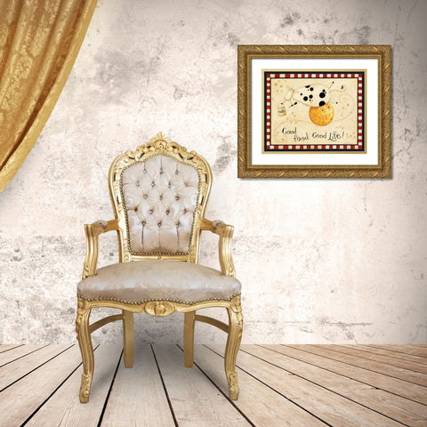 Flying Cows Gold Ornate Wood Framed Art Print with Double Matting by DiPaolo, Dan
