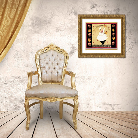 Sweet All Over Gold Ornate Wood Framed Art Print with Double Matting by DiPaolo, Dan
