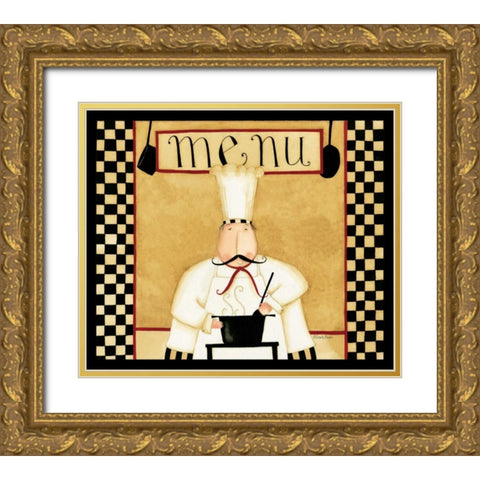 No Menu Gold Ornate Wood Framed Art Print with Double Matting by DiPaolo, Dan