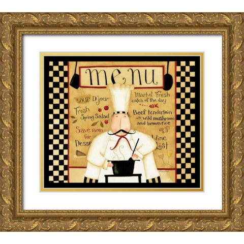 Simple Menu Gold Ornate Wood Framed Art Print with Double Matting by DiPaolo, Dan
