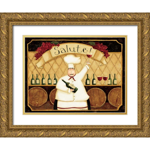 Tasty Wine Gold Ornate Wood Framed Art Print with Double Matting by DiPaolo, Dan