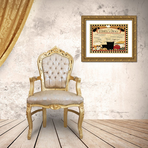 Moms Diner Gold Ornate Wood Framed Art Print with Double Matting by DiPaolo, Dan
