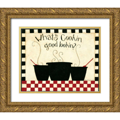 Whats Cooking Gold Ornate Wood Framed Art Print with Double Matting by DiPaolo, Dan