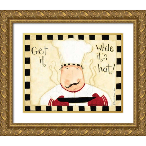 Get It While Its Hot Gold Ornate Wood Framed Art Print with Double Matting by DiPaolo, Dan