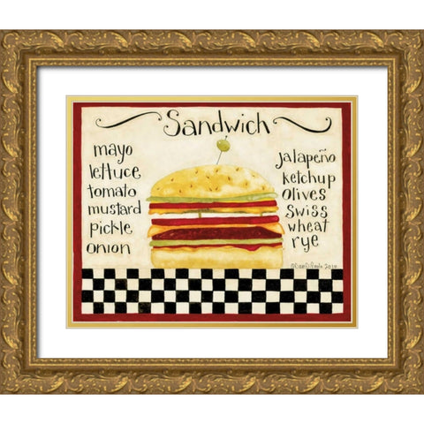 Sandwich Gold Ornate Wood Framed Art Print with Double Matting by DiPaolo, Dan
