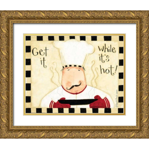 Get It While Its Hot Gold Ornate Wood Framed Art Print with Double Matting by DiPaolo, Dan