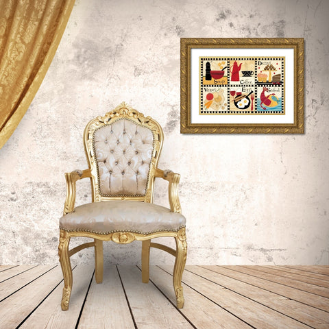 Square Meal Gold Ornate Wood Framed Art Print with Double Matting by DiPaolo, Dan