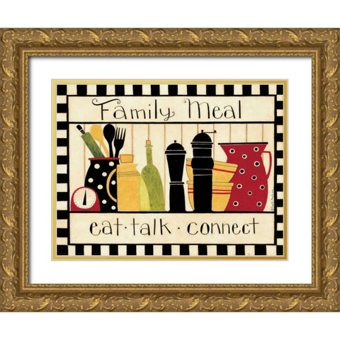 Family Meal Gold Ornate Wood Framed Art Print with Double Matting by DiPaolo, Dan