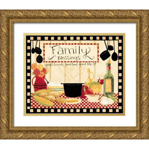 Blessings Gold Ornate Wood Framed Art Print with Double Matting by DiPaolo, Dan