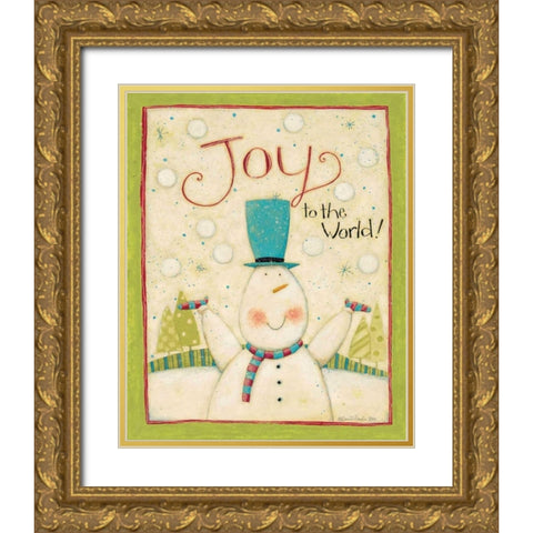 Joy 1 Gold Ornate Wood Framed Art Print with Double Matting by DiPaolo, Dan