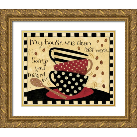 Clean House Gold Ornate Wood Framed Art Print with Double Matting by DiPaolo, Dan