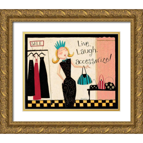 Life Happens Gold Ornate Wood Framed Art Print with Double Matting by DiPaolo, Dan