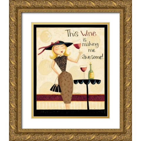 The Wine Gold Ornate Wood Framed Art Print with Double Matting by DiPaolo, Dan