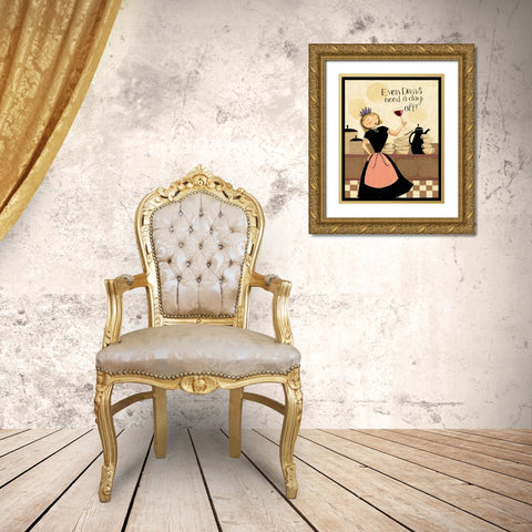 Divas Gold Ornate Wood Framed Art Print with Double Matting by DiPaolo, Dan