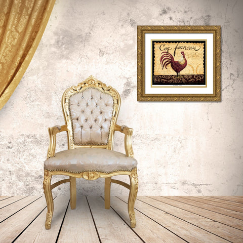 Coq Francais Gold Ornate Wood Framed Art Print with Double Matting by DiPaolo, Dan