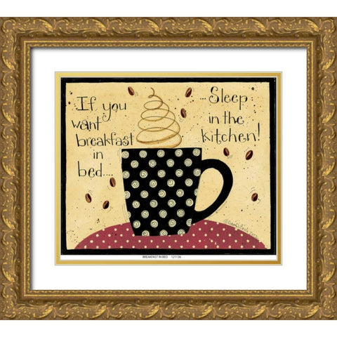 In Bed Gold Ornate Wood Framed Art Print with Double Matting by DiPaolo, Dan