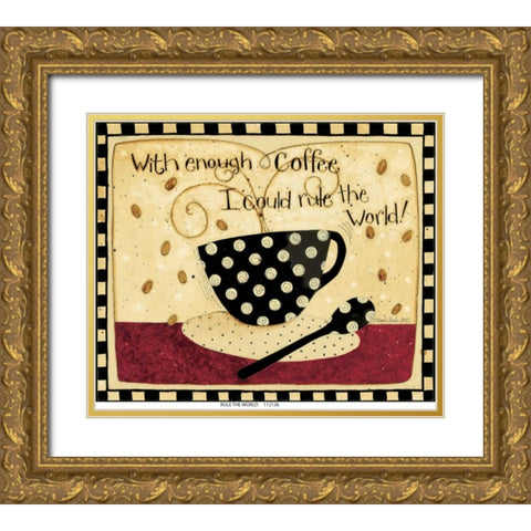 Rule The World Gold Ornate Wood Framed Art Print with Double Matting by DiPaolo, Dan